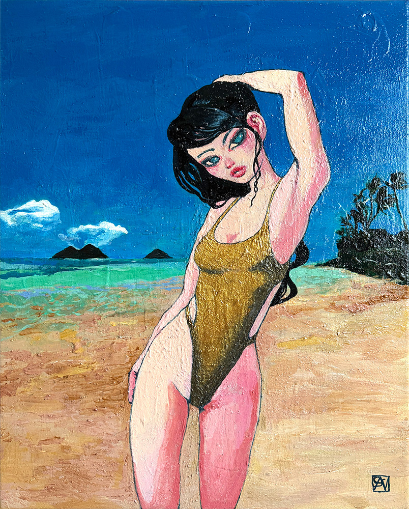 Pacific babe. Trouble in paradise