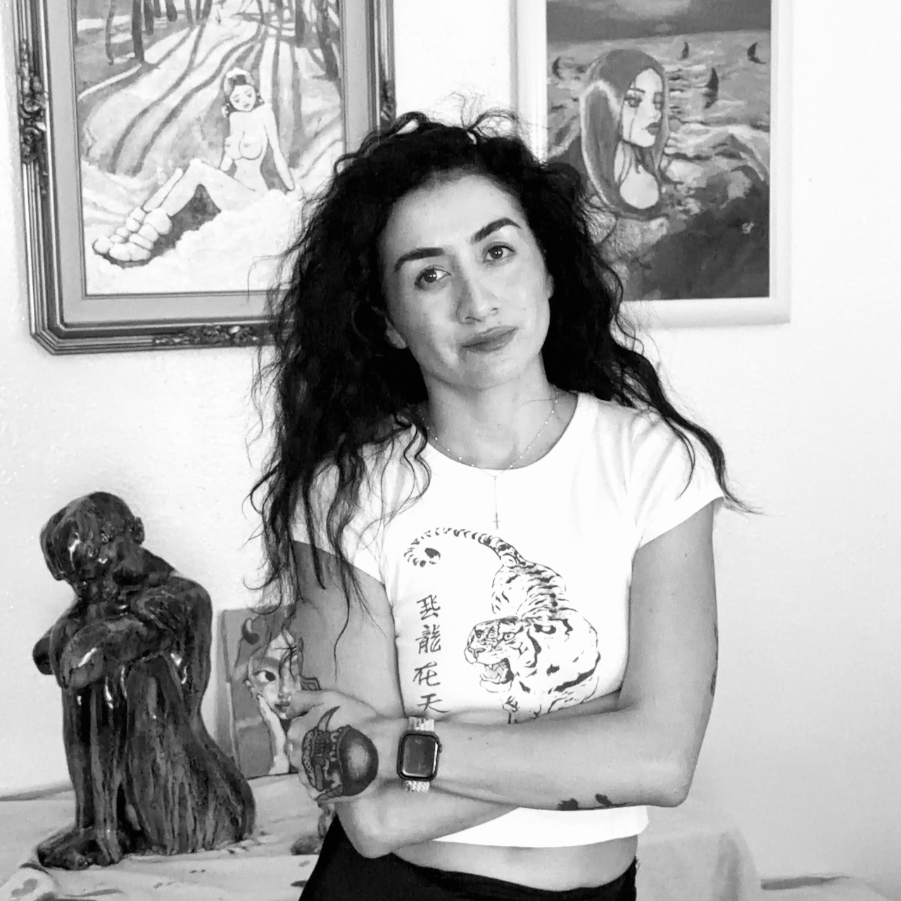 Carla Sánchez in her studio