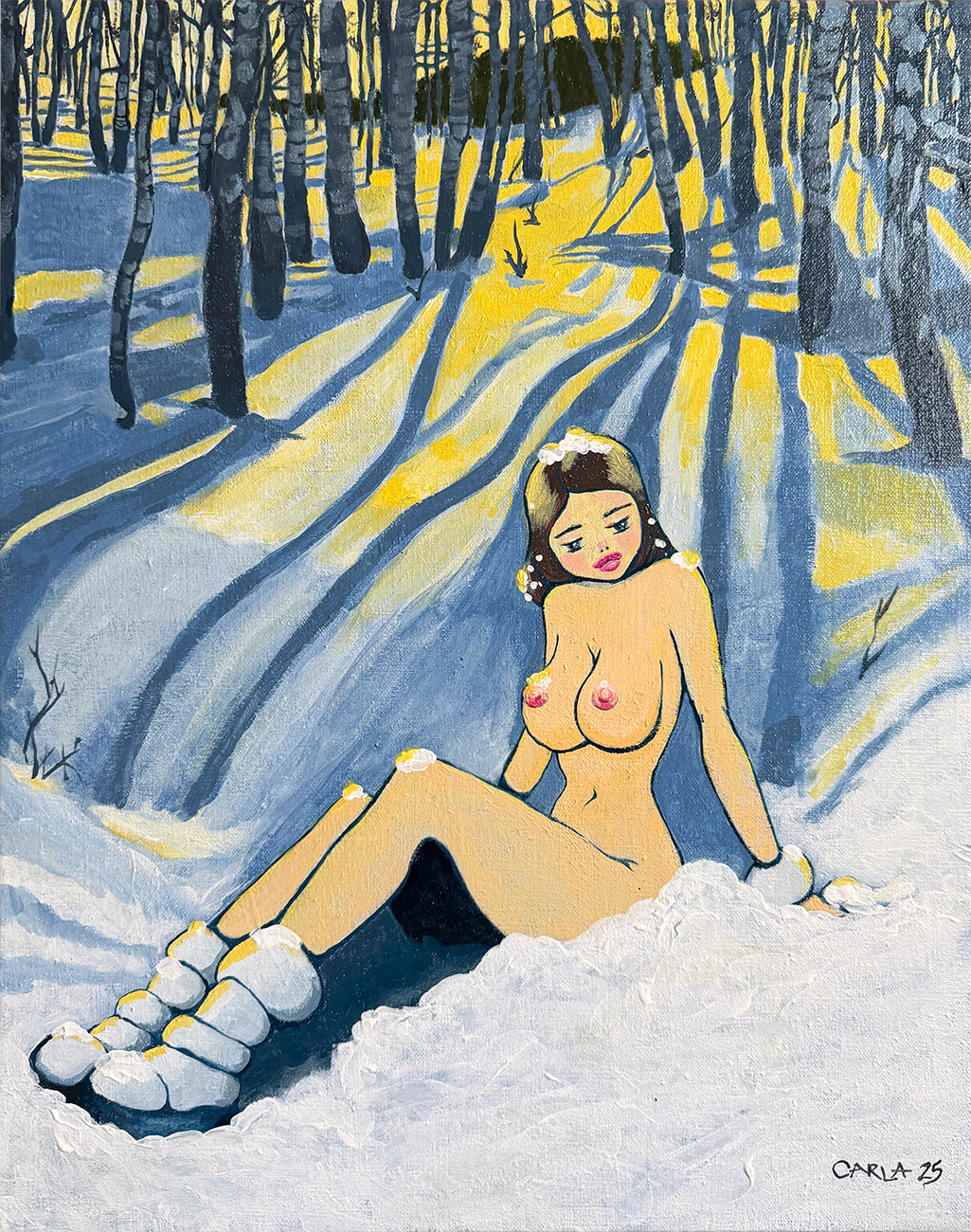 Snow bunny angst. Eternal winter