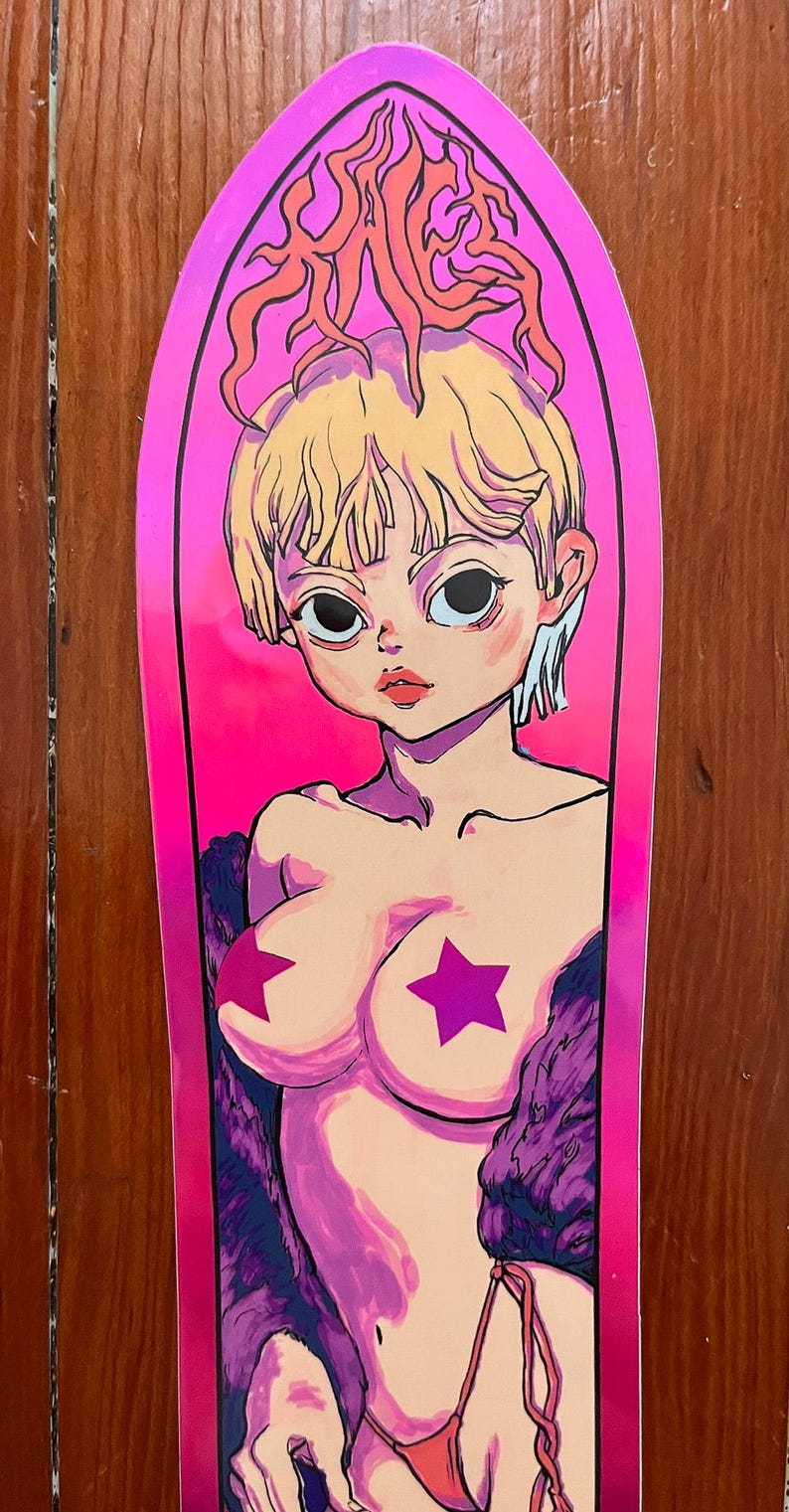 Storm chaser sticker — pink